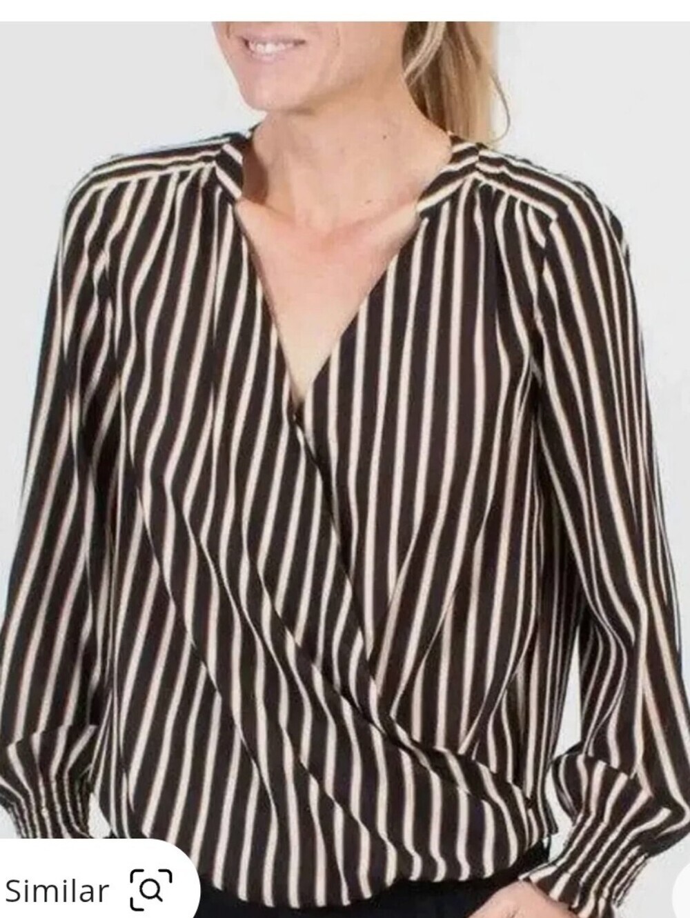 Scotch And Soda Striped Surplice Women's Top